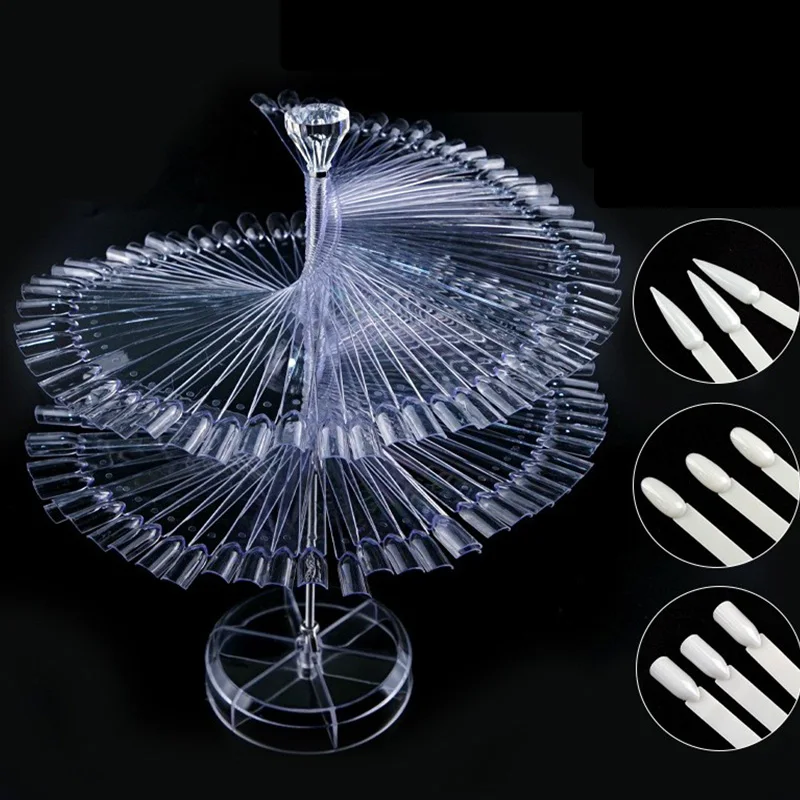 Nail Display Card 120 Color Version Rotating Color Card Detachable 1Card Display Rack Three Optional Fan Shaped Color Cards