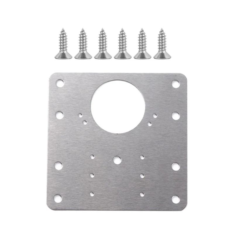 Cabinet Hinge Repair Plate Kit Kitchen Cupboard Door Hinge Mounting Plate with Screws Flat Fixing Brace Brackets