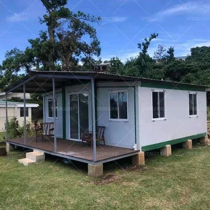 Full furnished modern easy assemble resort foldable container house jamaica prefabricated light steel bolt 2 room prefab house