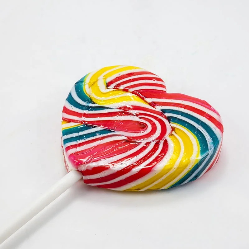 Custom handmade Candy hard heart shaped lollipop sweet candy