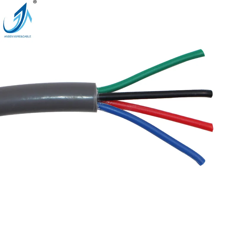 flexible power cord RVV cable 4*1.5mm2 15 16awg 4core Machine equipment line full copper signal alarm control