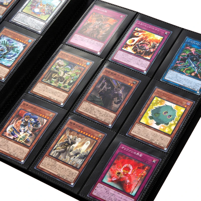 Amazon Hot Sales 9-Pocket Side-loading Trading Card Binder 360 Cards Sleeves Binder Card Collection For YGO