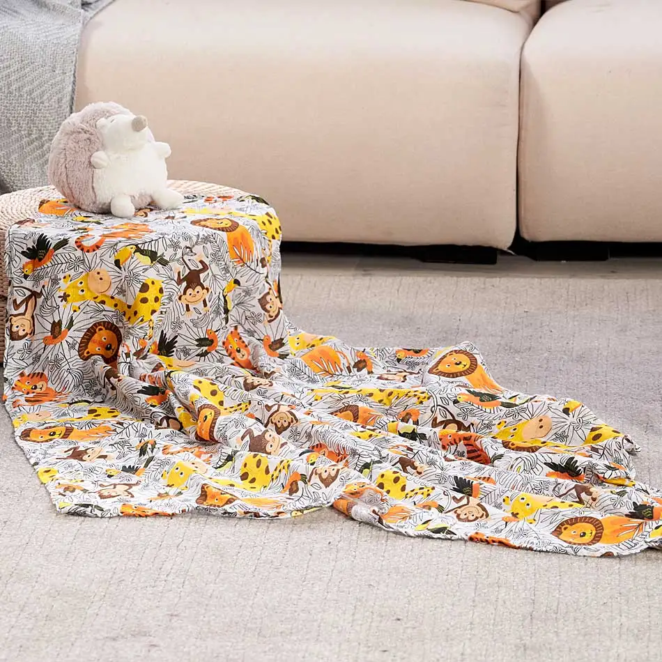 Elinfant Breastfeeding Cover Cotton Muslin Swaddle Baby Blanket Newborn Bedding for Home Travel