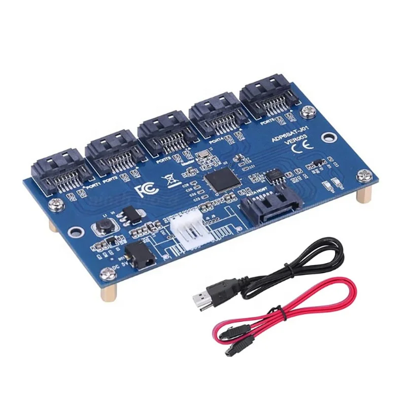 Конвертер SATA с 1 на 5 портов, плата расширения SATA, усилитель жесткого диска, аксессуар для жесткого диска HDD SSD