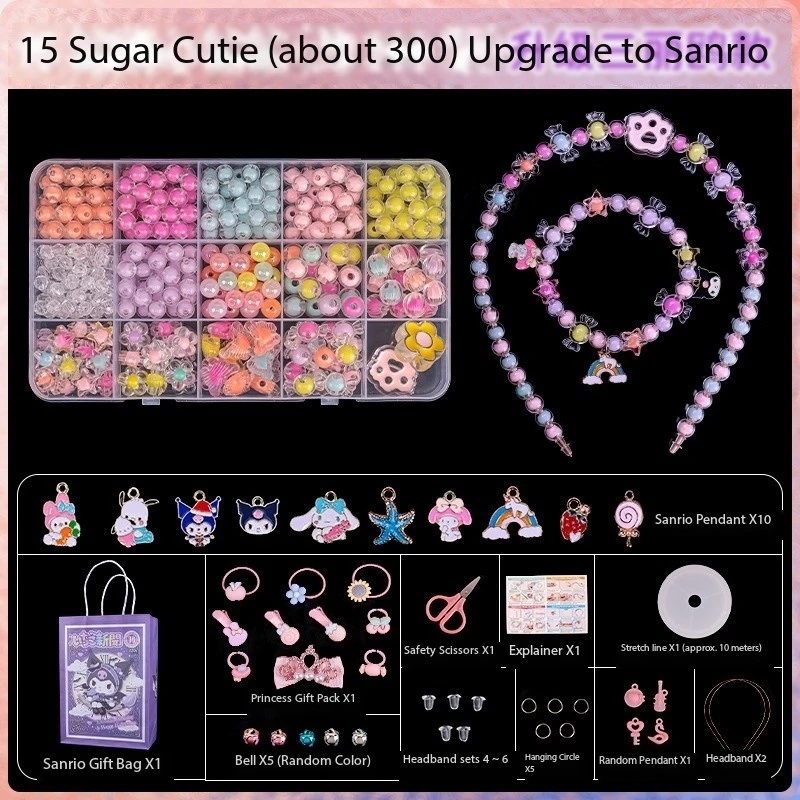 Oem&odm Bead Kids Set For Jewelry Making Craft Beads Kits For Little Girls Diy Necklaces Bracelet Children Games Gift For Kid