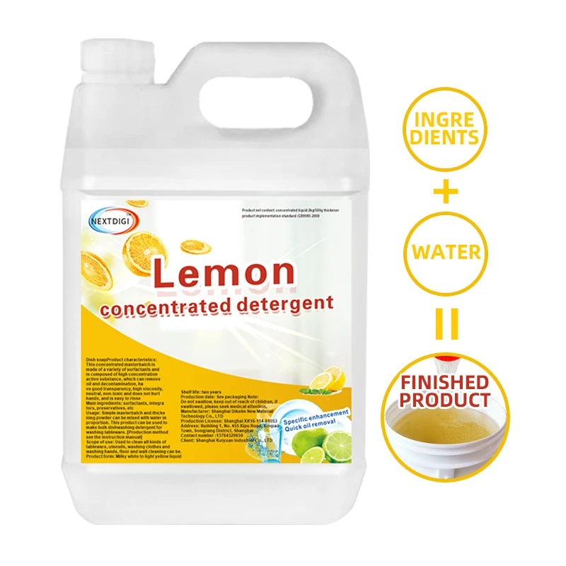 Food Grade Concentrated Dish Liquid Detergent Raw Material and Water Base for Bulk Dishwashing Mix