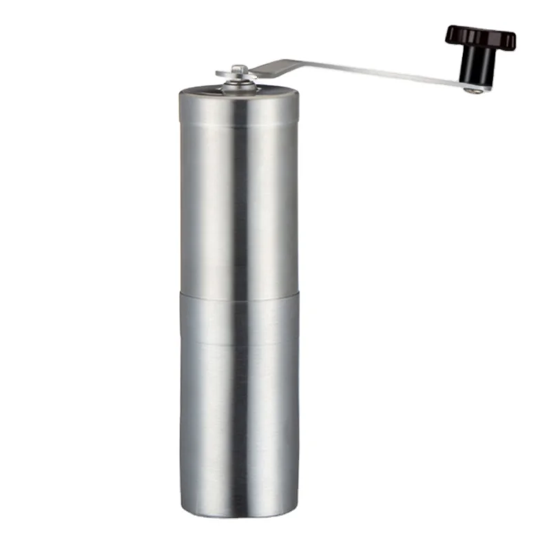 
Ручная кофемолка из Нержавеющей Стали Портативная ручная кофемолка с регулируемой установкой ручка из нержавеющей стали 