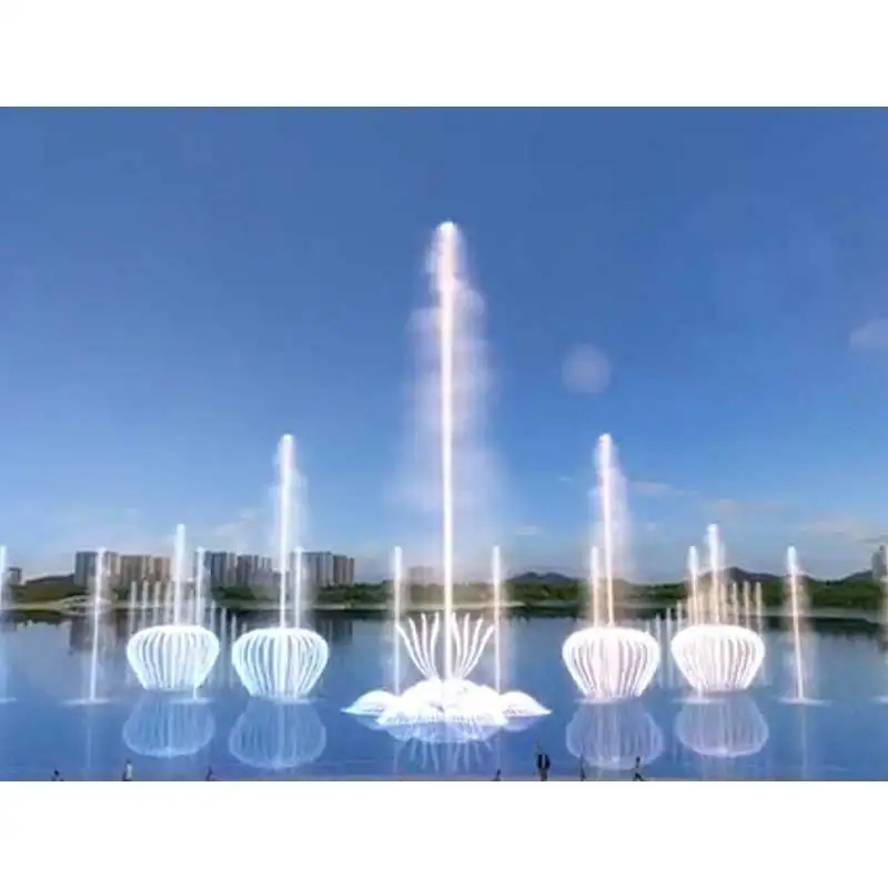 New Fashion Free Design Outdoor Garden Fountains With Lights Large Dancing Fountains
