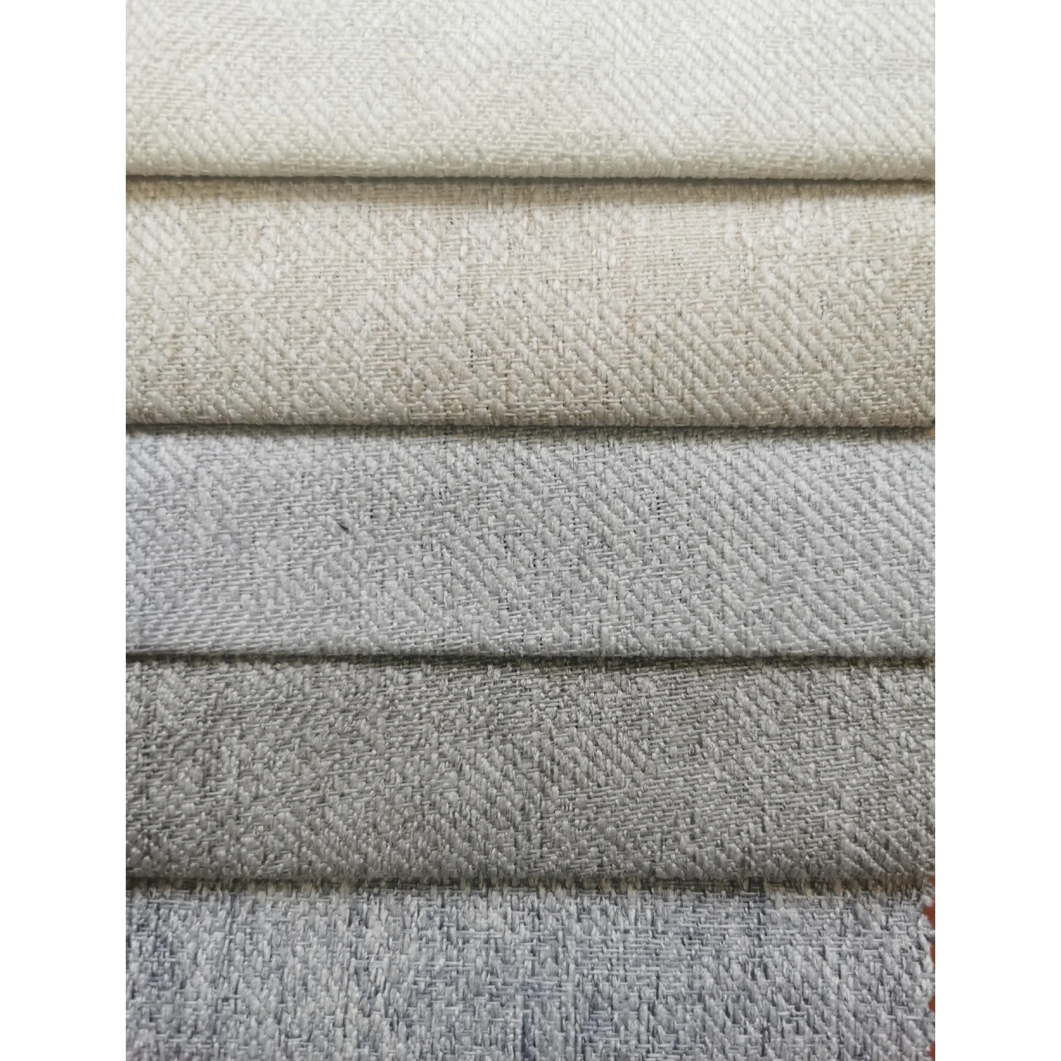 135#  Home Decor 100 Polyester Linen Look Jacquard Furniture Fabric Italian Linen Flax Fabric