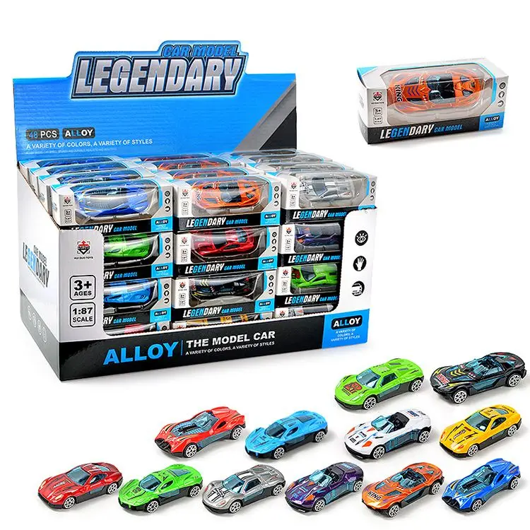 Factory Wholesale Metal Classic Kids Vehicles 1:87 Plastic Model Toys Boy Police Die Cast