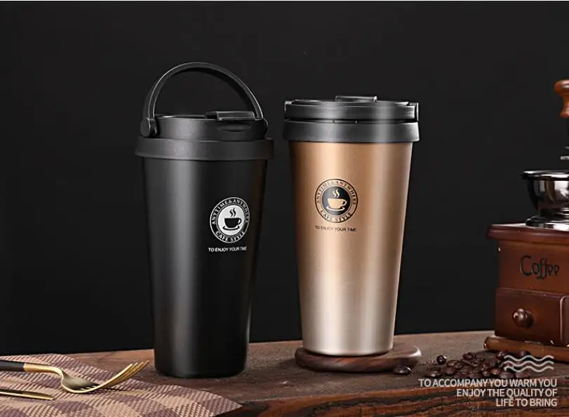 500ml Wholesale Vacuum Insulated Stainless Steel Thermal Mug classic with handle for coffee