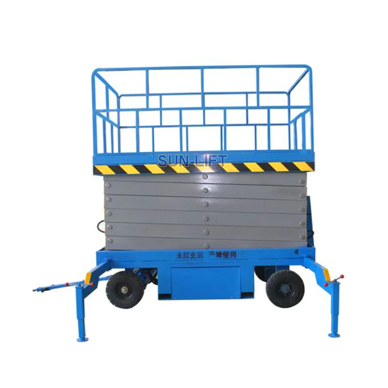 4m-20m Movable electric vertical lift machine scissor hydraulic elevator platform for building cleaning with CE ISO
