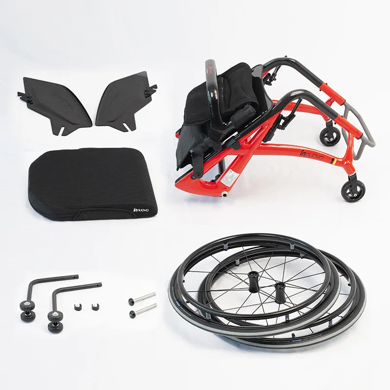 Handicapped lightweight magnesium alloy with carbon fiber active wheelchair with CE ISO for disabled