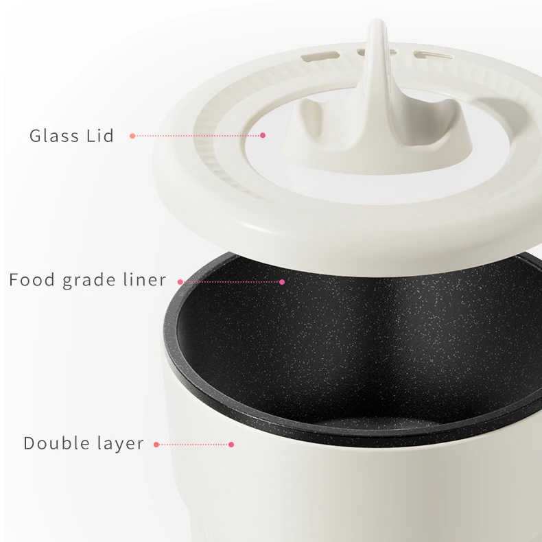 Electric Skillets For Student Dormitory Gift Frying Non Stick Portable Mult-Function Electric Pot Cooking With Phone Holder