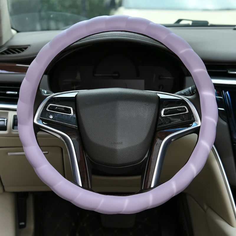 Silicon Anti Slip Auto Steering Wheel Wrap for Men Women Silicone Rubber Steering Wheel Cover fits Cars SUVs Trucks Vans