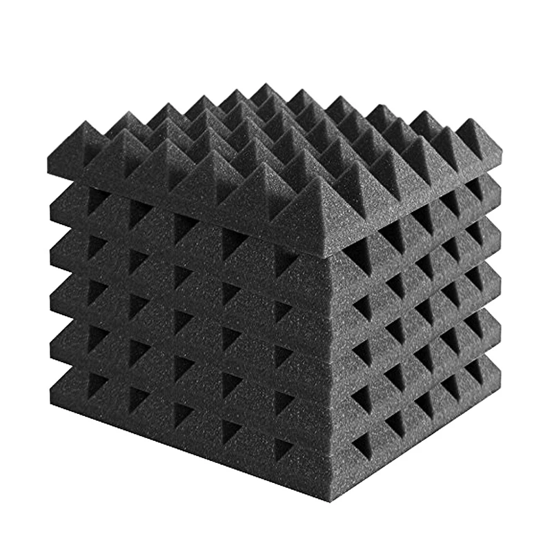 TV Studio Acoustic Foam Panels 50cm x 50cm 12 Pack 3D Acoustic Absorbing Foam Sound Proofing Protective Sponge Studio Music
