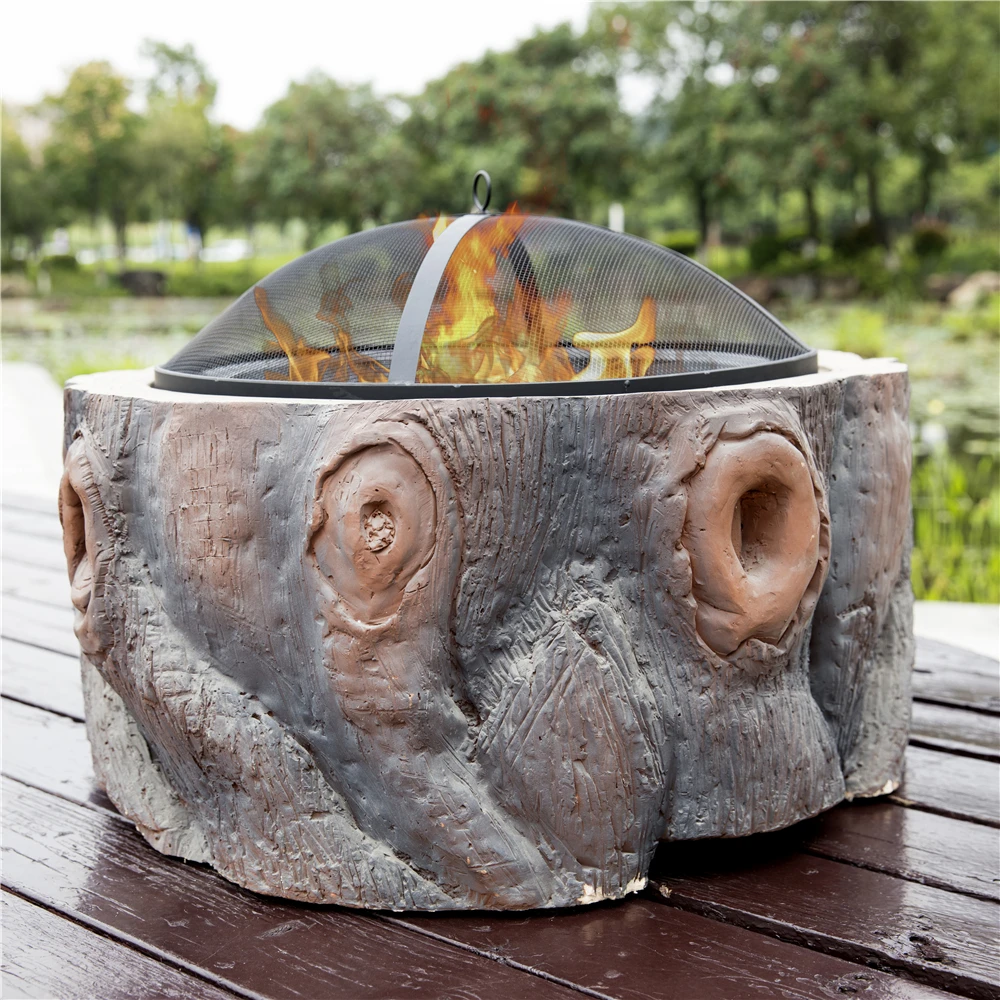 
Yuelong Magnesium Oxide Magnesia Charcoal Fireplace Circular Ceramic Fire Pit 