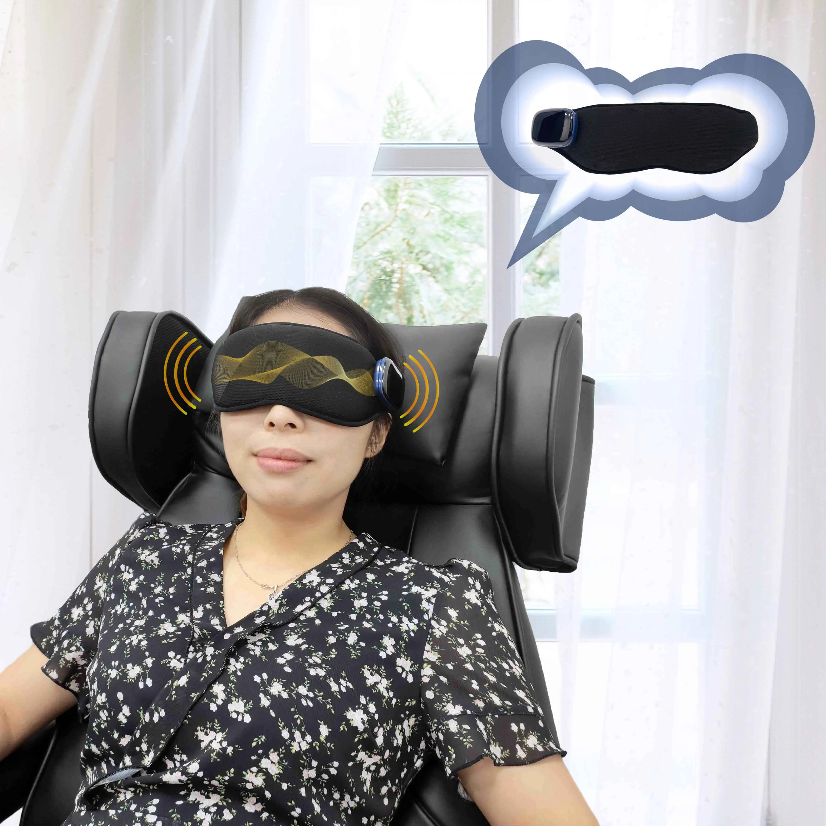 Preferred skin-friendly nano fabric 4 modes of comfortable temperature eye massager