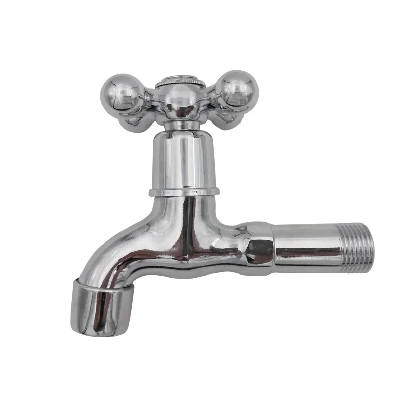 
zinc polished fast open faucet chrome finished cross handle tap 1/2' bibcock 