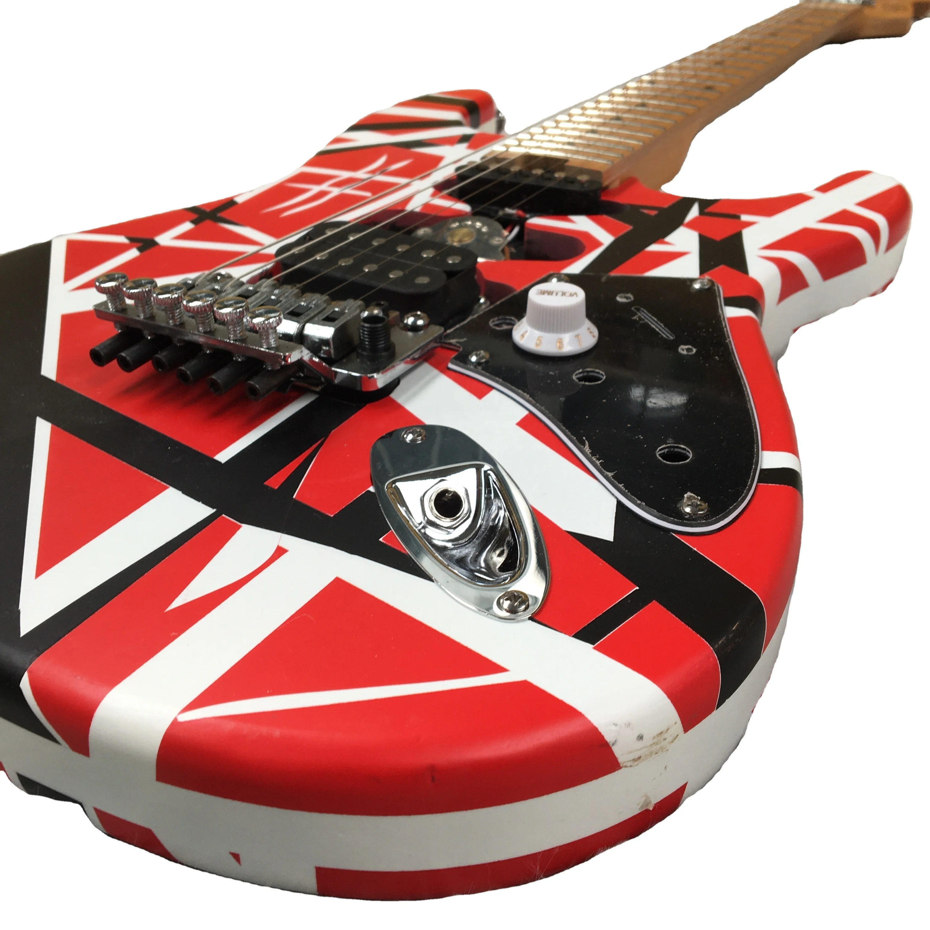 Van Halen Тяжелая культурная красная Франкен 5150 электрогитара Акустическая головка черная белая полоска Флойд Роза Тройная Бесплатная