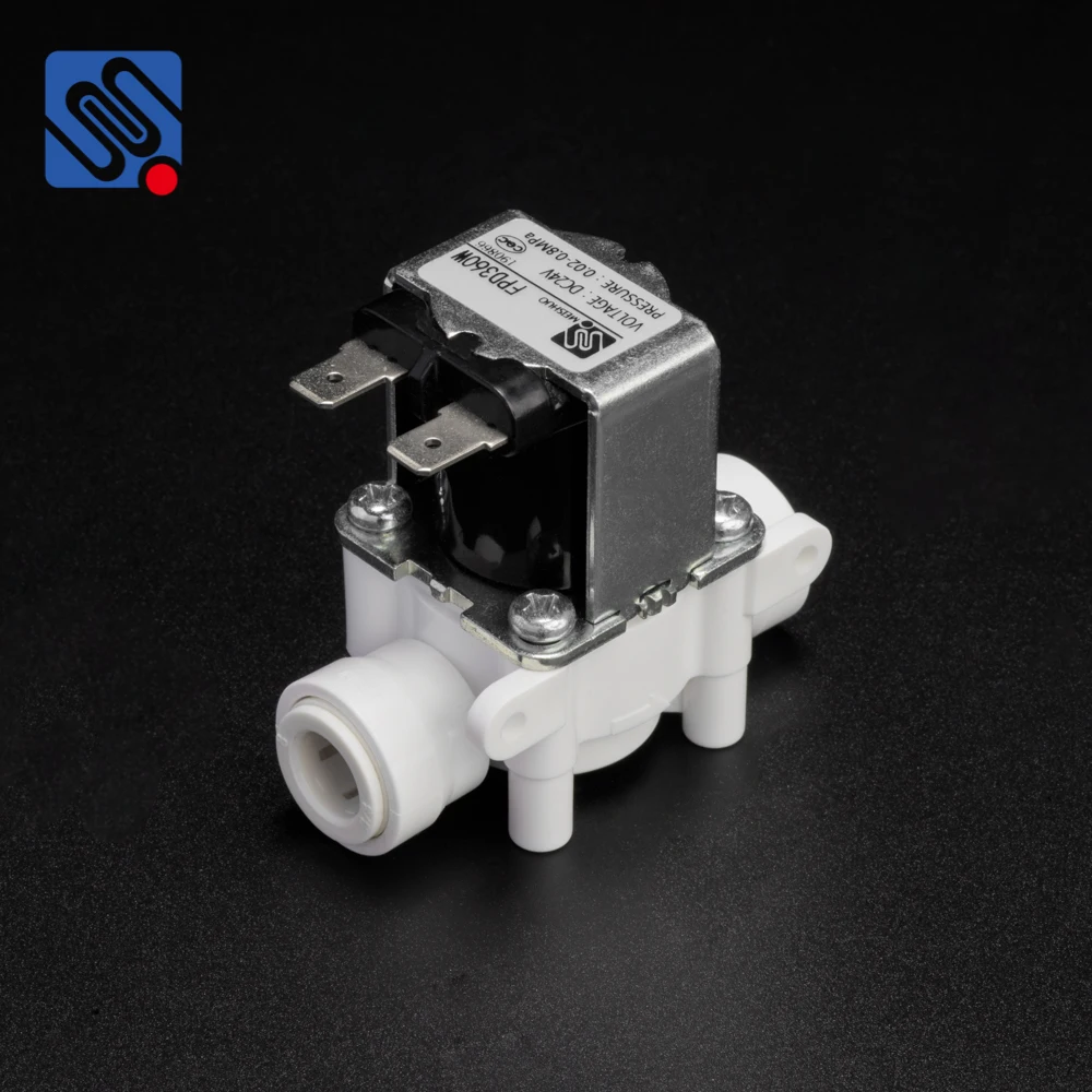 Meishuo FPD360W1 Normally Open mini 12 volt One way dc plastic solenoid 3/8 Quick connect solenoid valve