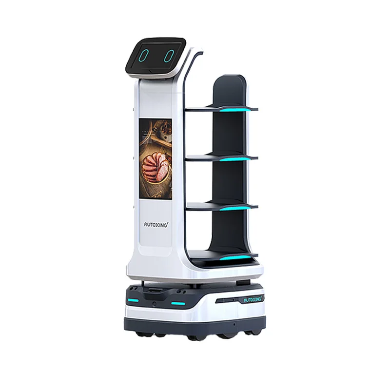 MiCity Efficient Autonomous Delivery RobotAssist Nurses Food Delivery Service Robot for Restaurant with 15.6 Screen