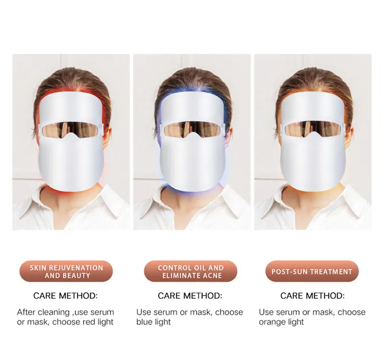 PDT Photon Light Facial Skin Beauty Therapy 3 Colors LED Face Mask Facial Skin care 3 colors mask led face mask face massage