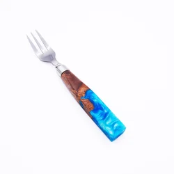 4 pieces resin artist wooden craft handle 304 stainless steel cheese knife sets