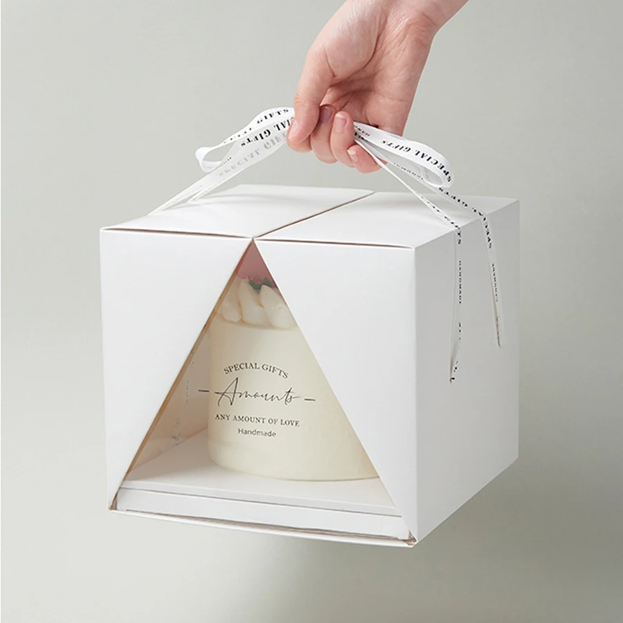 customizable Birthday Tall Transparent PET Packing Clear Plastic cake box clear cake box transparent cake box transparent