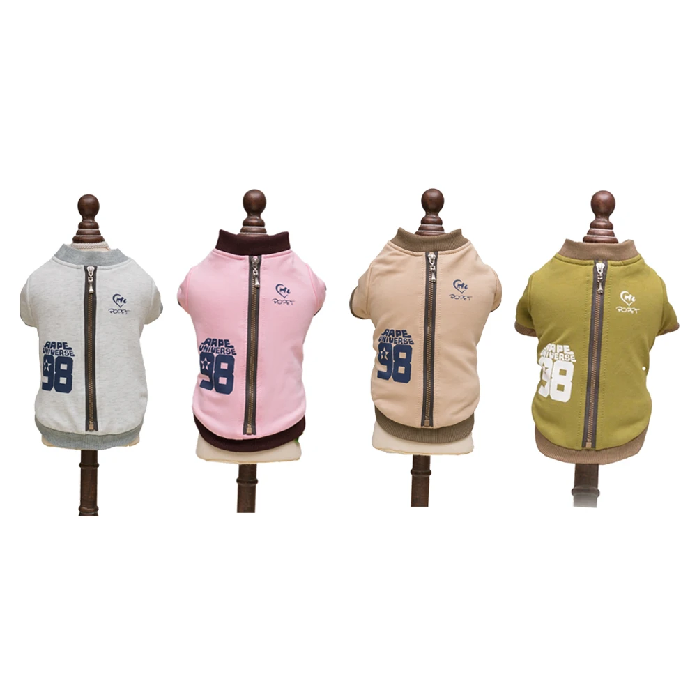 
High Quality Wholesale Stocked Knitted Custom Pet Jacket Dog Clothes With Zipper 