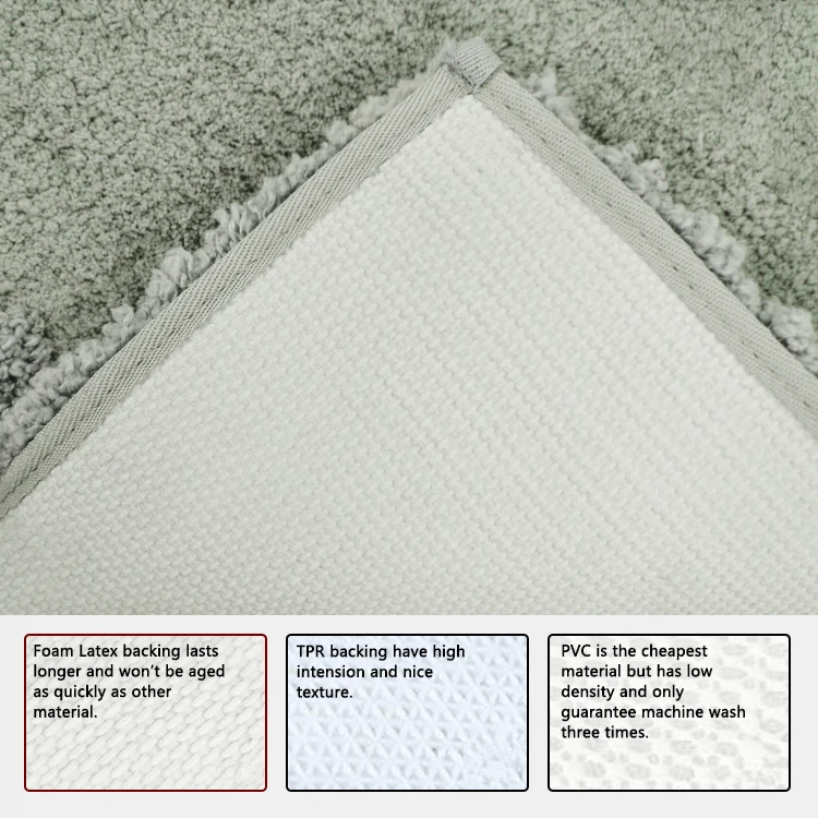 
China High Quality Comfortable Shaggy Tufting Bathroom Mat Set 