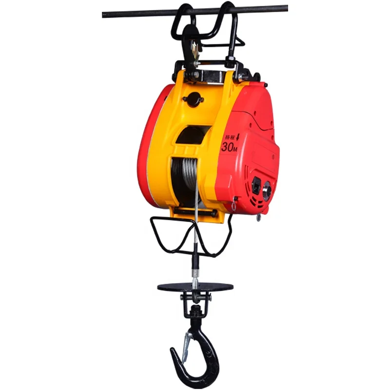 Mini Lift 220v 100kg 300kg 500 Kg Electric Hoist Small Wire Rope Crane Hoist With Remote Control