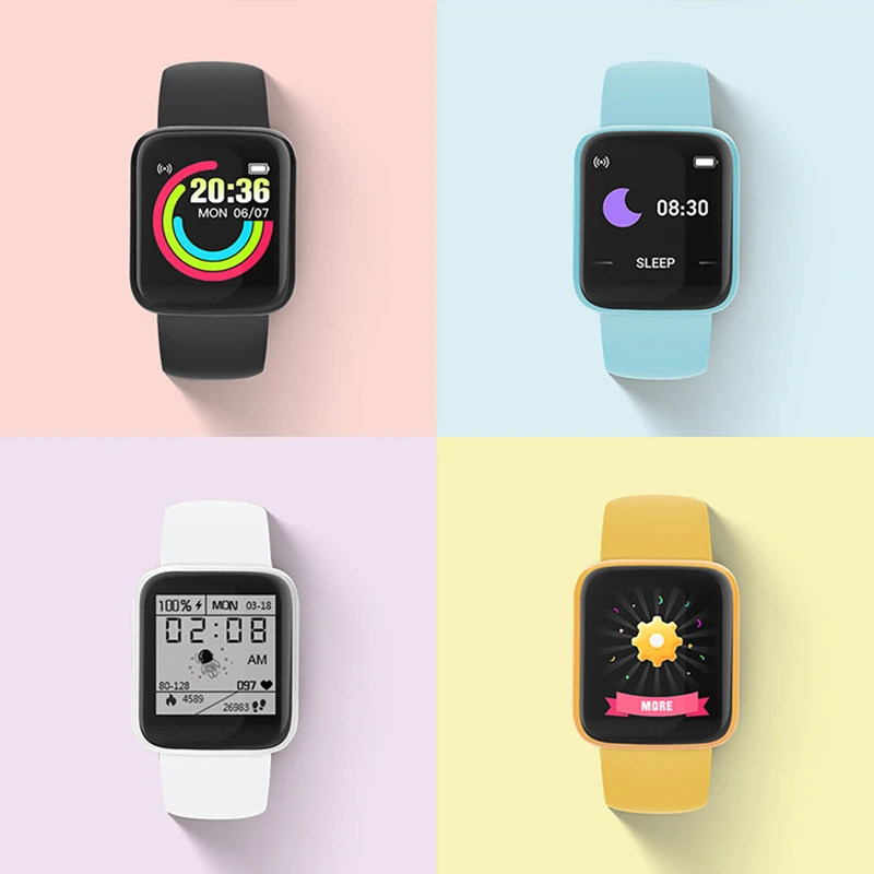 Macron Smart Watch D20 Wristbands Fitness Sport Smart Bracelet Waterproof Smartwatch 1.44 Inch Screen D20S Y68 Watch
