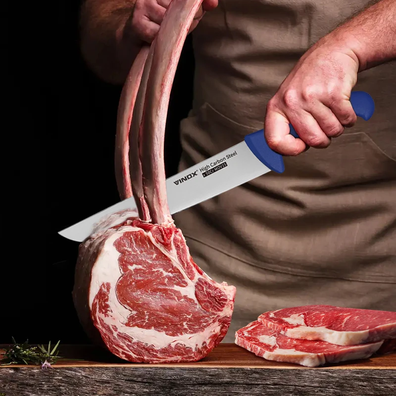 3PCS Butcher Knife Set 5CR15MOV High Carbon Steel Metzgermesser Set Plastic Handle Chef Sticking Fish Fillet Boning Knife