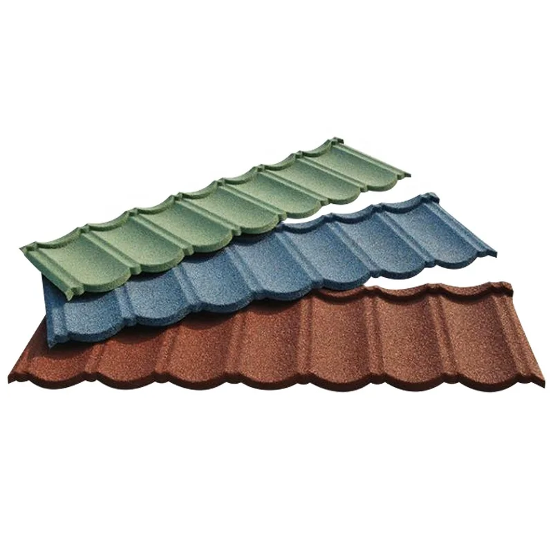 New Style  3D Model Design 0.4mm Thickness Aluminum Galvanized Color Stone Coated Metal Roof Sheets Flat