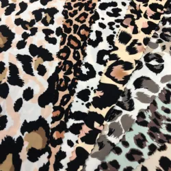 jdttex 80 polyamide 20 lycra leopard animal printed swimwear fabric