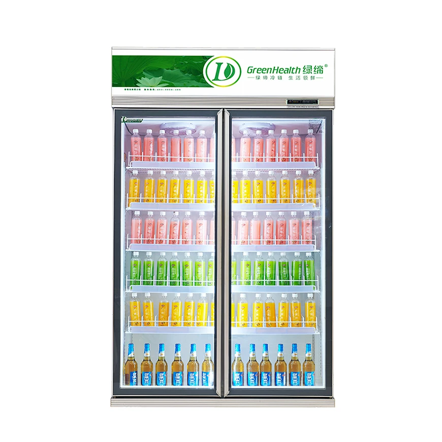 Free Frosted Supermarket Retail Shop Inverter Chiller Glass Door Refrigerator Drinks Display Fridge