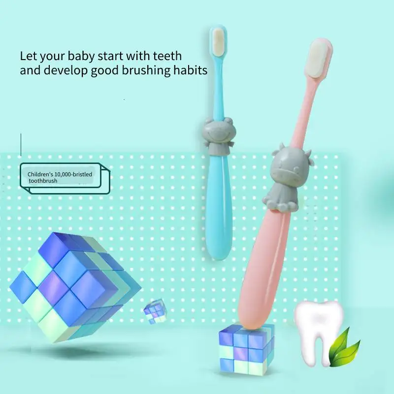 Hot Sale Wholesale Cheap Price Customized Super Soft Fine Dense Nano Bristles Toothbrush For Baby