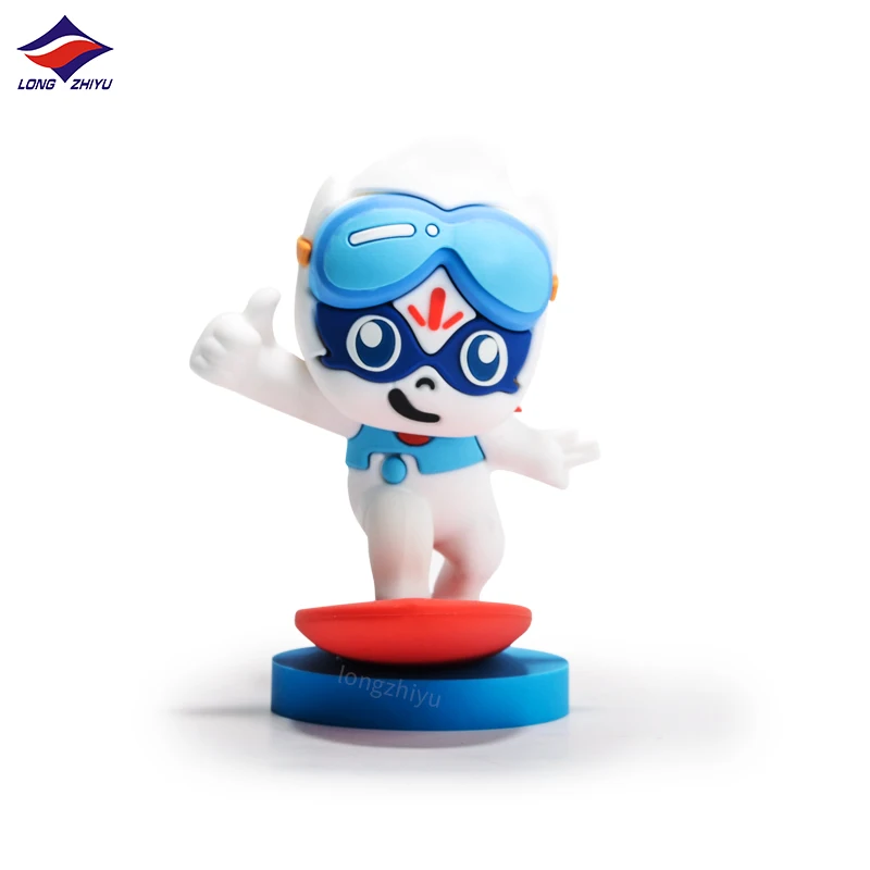 Longzhiyu 17 Years Factory Kawaii Blue Action Figure 3D Cartoon Character Figure Soft PVC Crafts