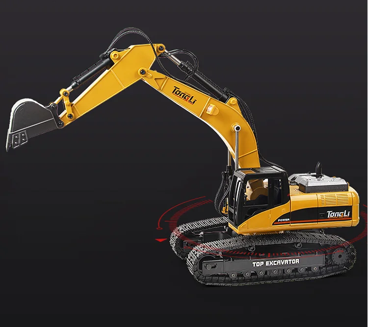 6 channel huina alloy metal model remote control dumper toy rc truck