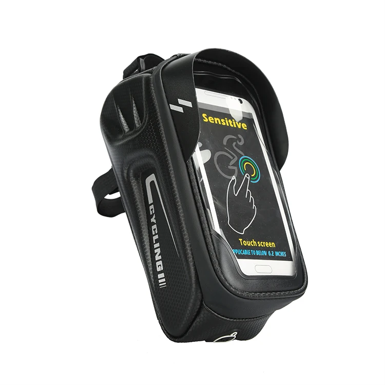 Hard Shell Waterproof Road Bike MTB Top Tube Phone Bag Bicycle Bike Front Frame Bag