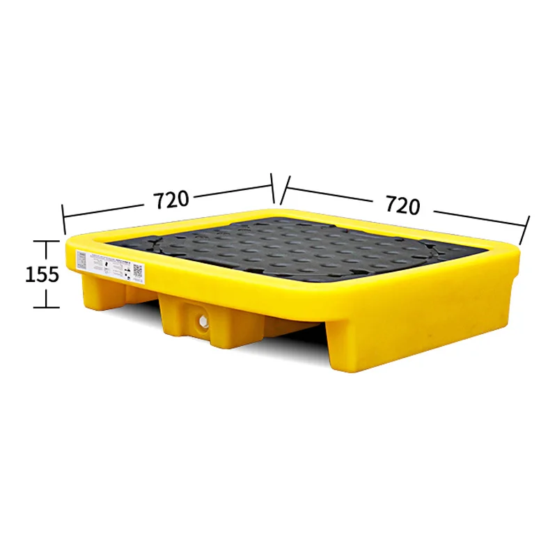 small Spill pallet 1Drum  Spill Containment Pallet Manufacturer sales Nestable Heavy Duty spill control pallet