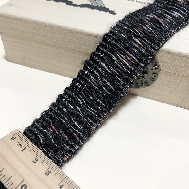 Colorful wool tassel fringes lace trims with gold and silver silk ethnic style tape curtain skirt clothing accessories