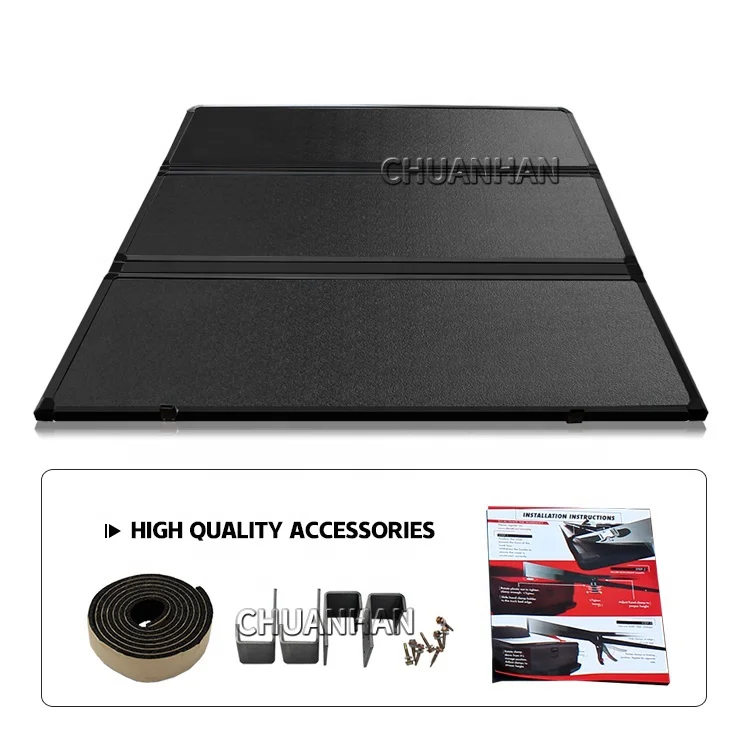 
Factory supply Hard Tri Fold Aluminum Tonneau Cover for Toyota Hilux Vigo Revo 