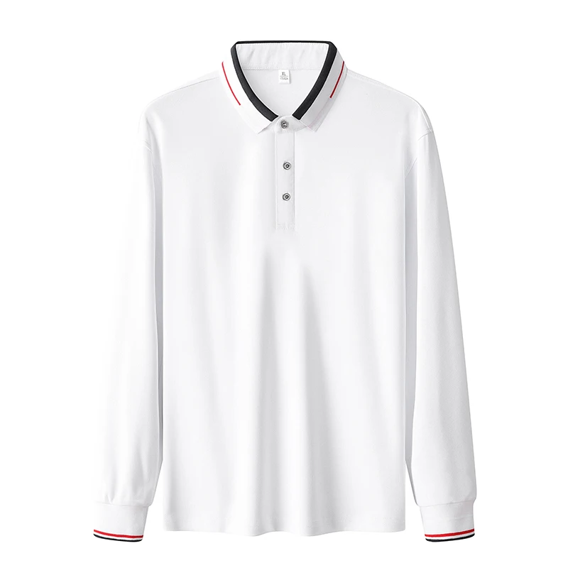 wholesale bales of vintage clothing 100% cotton pique fabric long sleeve shirt logo men chemise polo pour homme