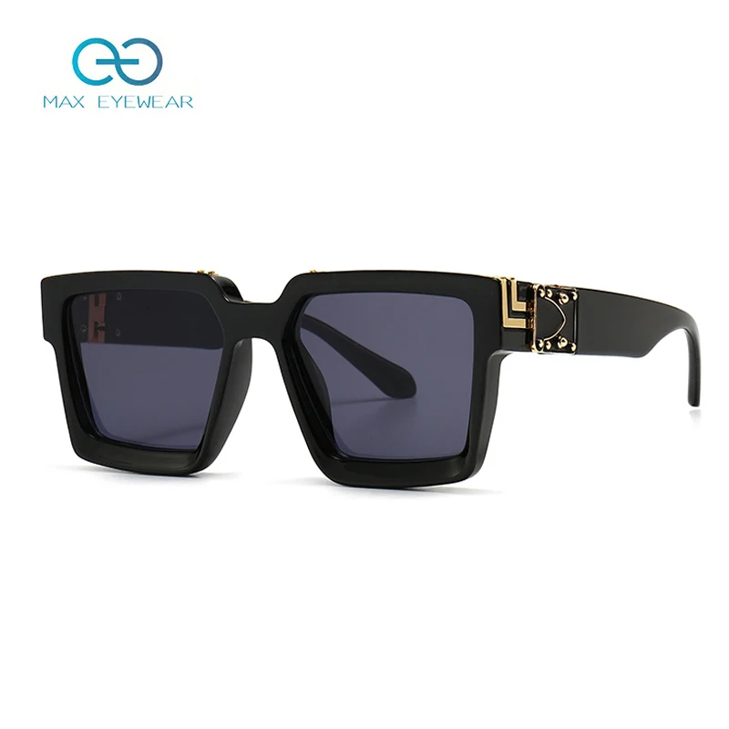 
CC86229 Fashionable Unisex Square Sun Glasses UV400 Classic Color Print Frame Customize Brand Logo Sunglasses 