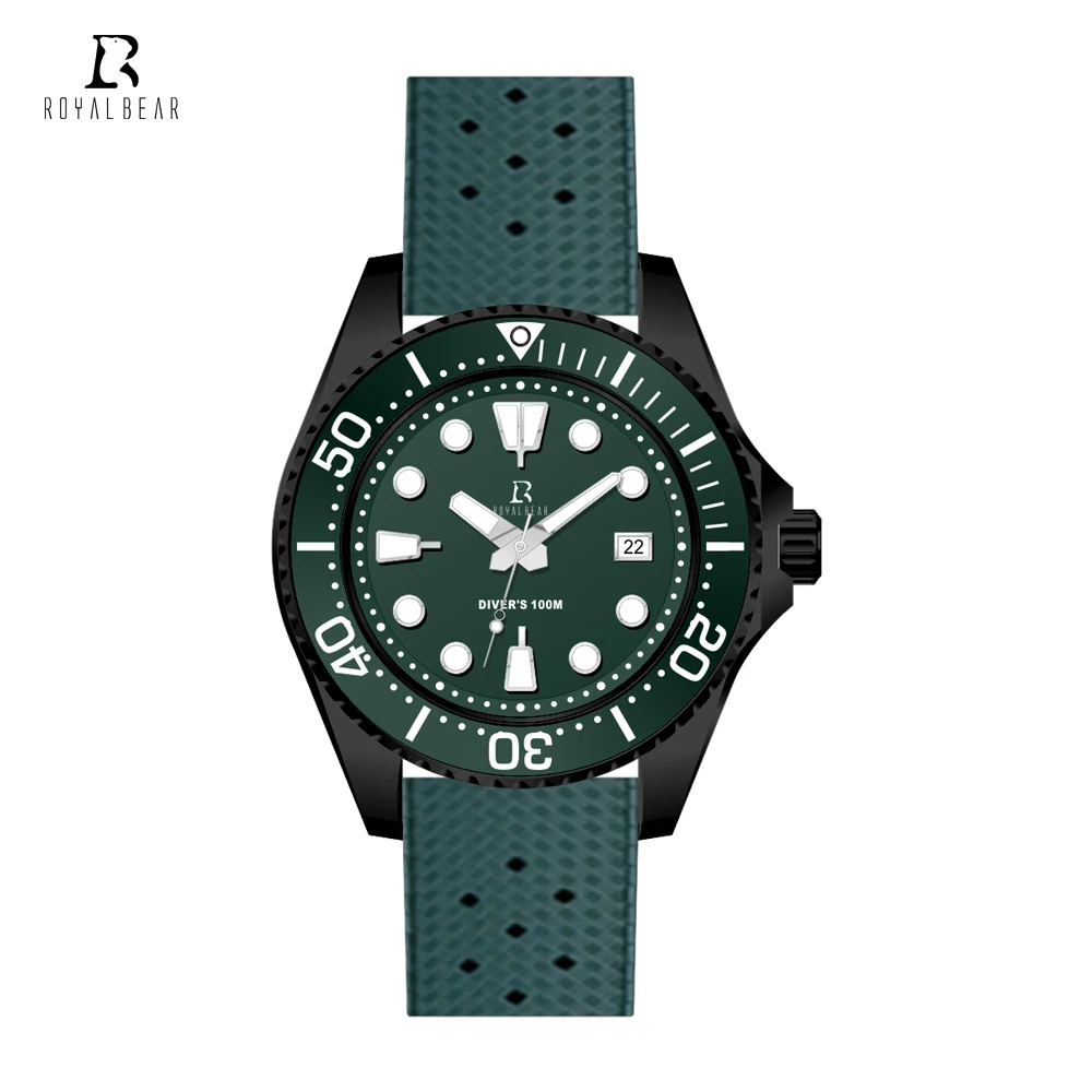 Custom logo Trendy 10 ATM Waterproof Luminous Bezel hands Mechanical Diving watch