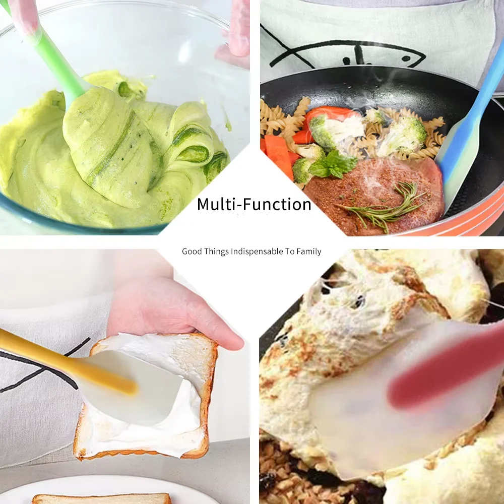 Small All-In-One Silicone Scraper Integrated Butter and Cake Cream Spatula Baking & Pastry Tool for Dough Usage