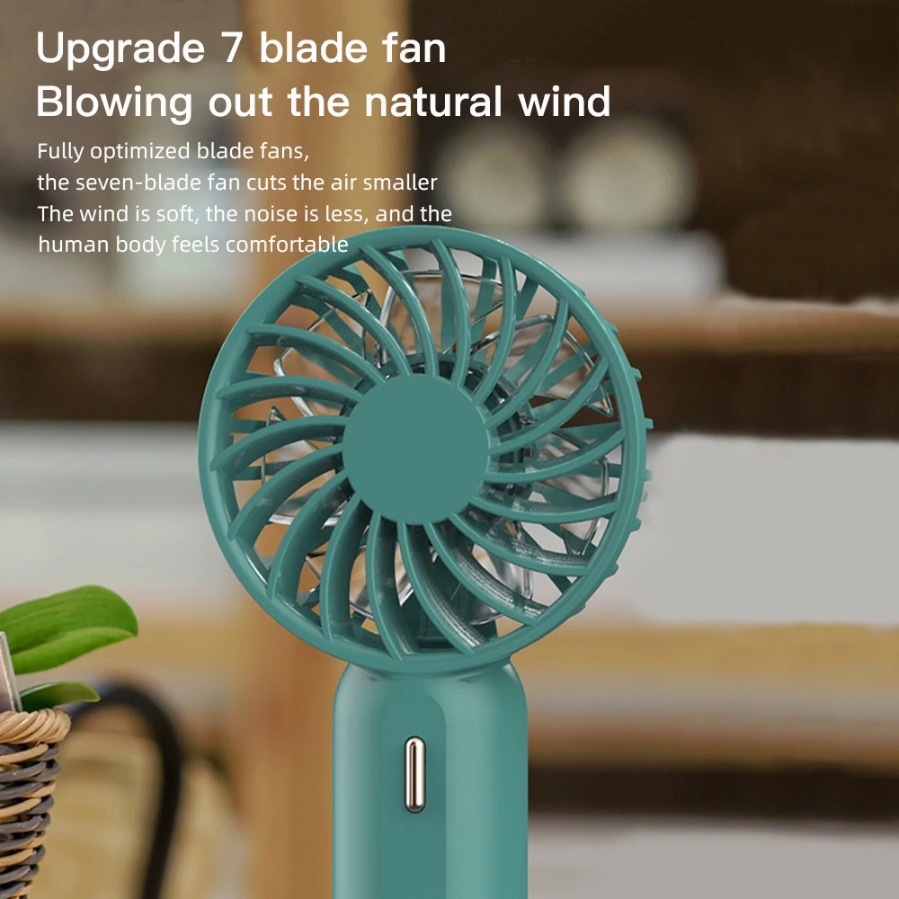 Portable Handheld Mini Fan Ventiladores USB Rechargeable Cooling 3 Speeds Personal Small Pocket Fan For Women Makeup Lash Drying