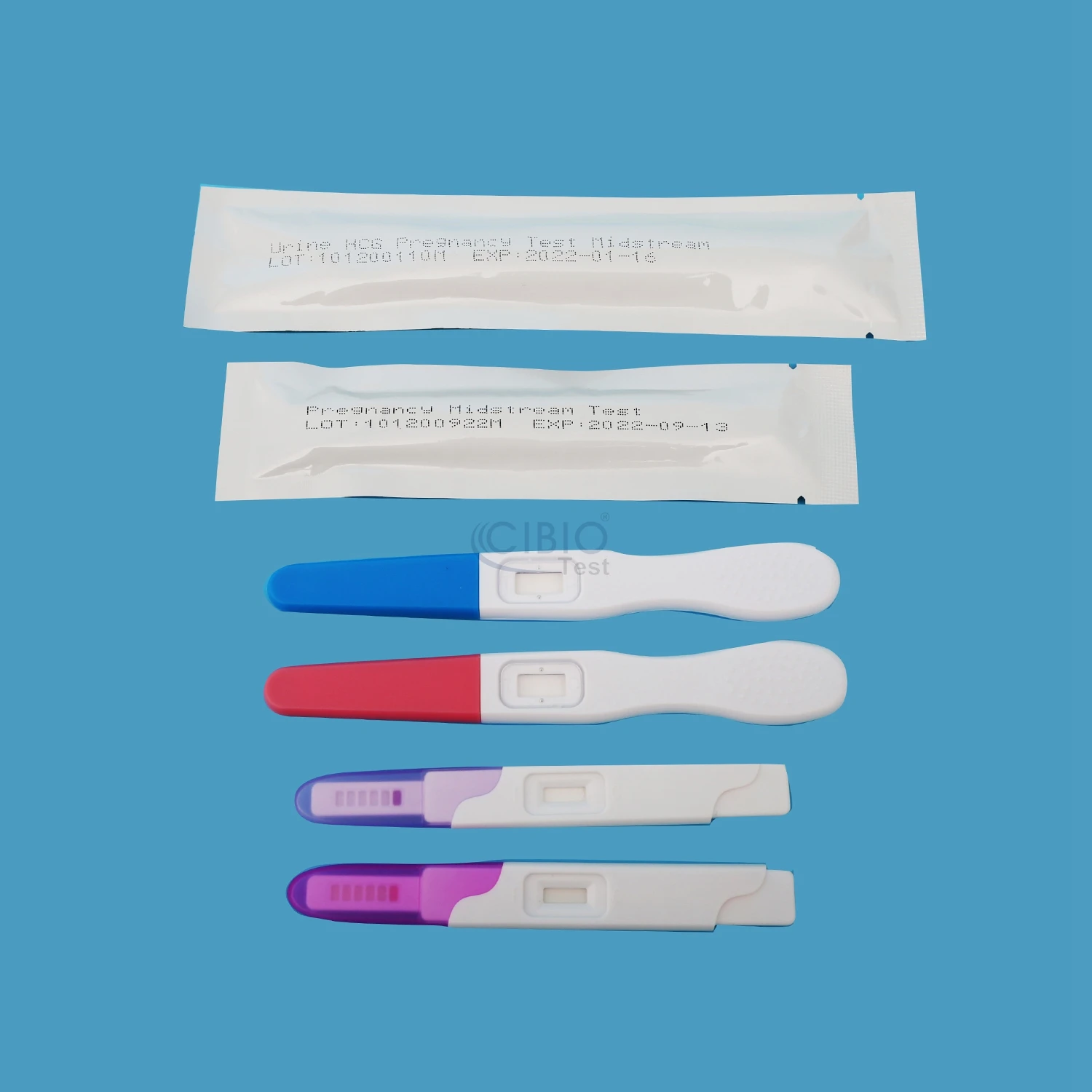 CE Clia waived approved one step IVD urine pregnancy hcg LH ovulation urine test midstream